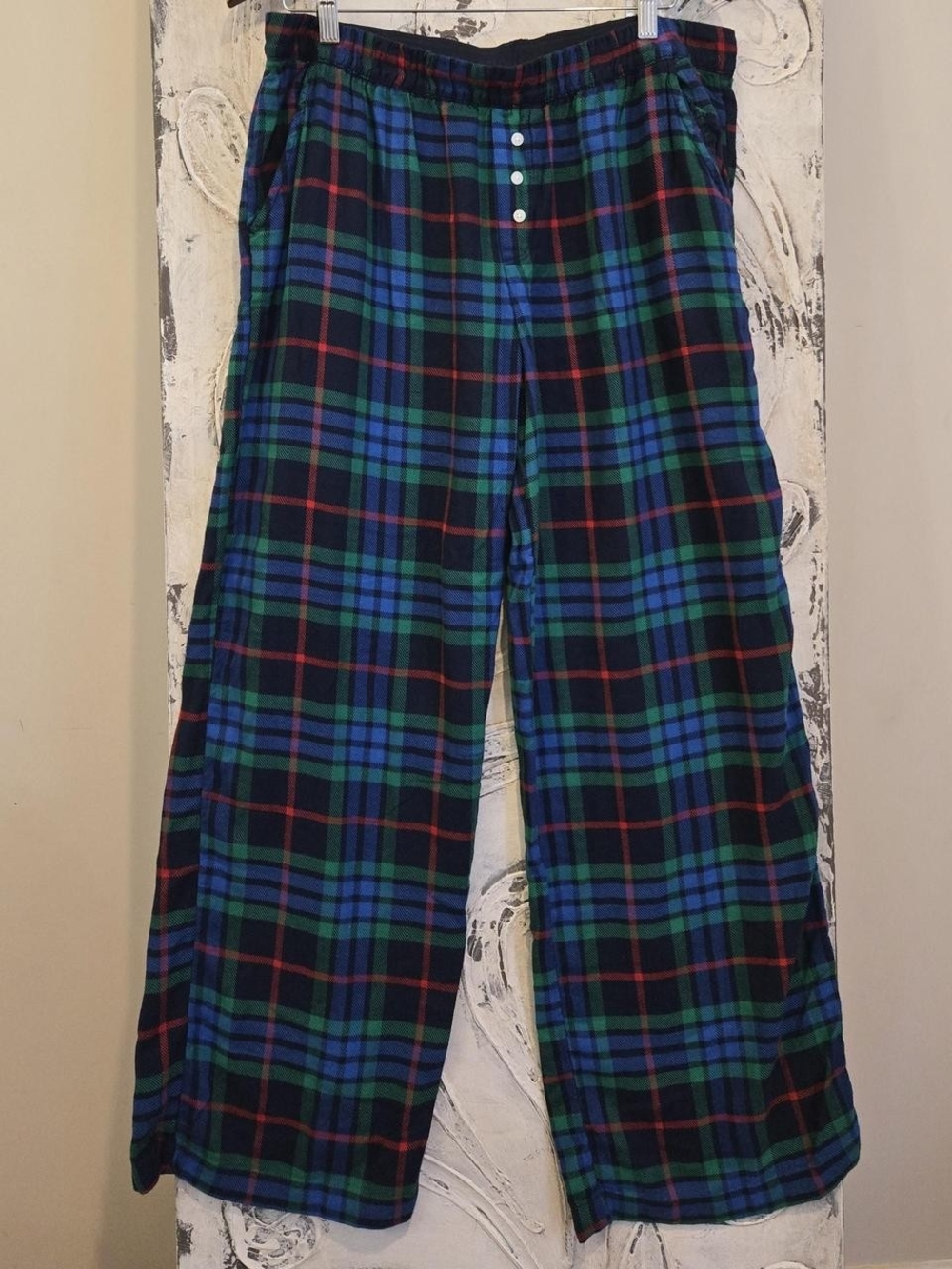 aerie Women's Blue, Green & Red Plaid Lounge Pants